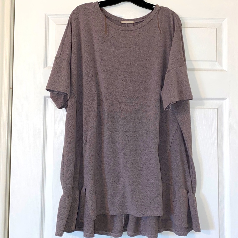 easel Oversized Short Sleeve Tunic